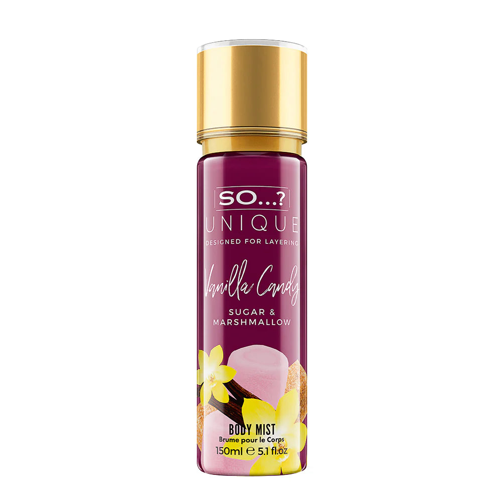 SO UNIQUE VANILLA CANDY BODY MIST 150ML