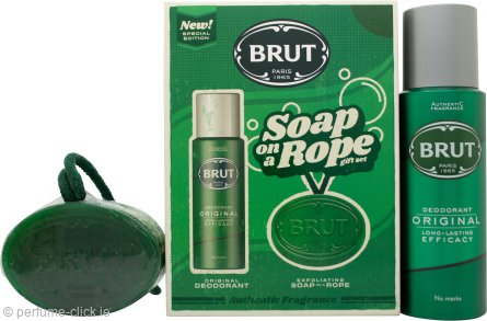 Brut Deodrant & Soap On a Rope Gift Set