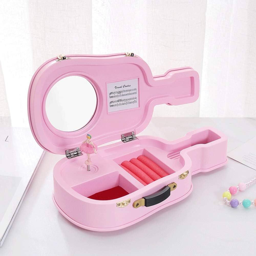 Children's Guitar Music Jewellery Box Pink