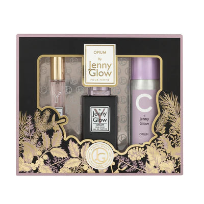 Jenny Glow Opium 3 Piece Gift Set 15ml EDP, 30ml EDP and 50ml Body Spray