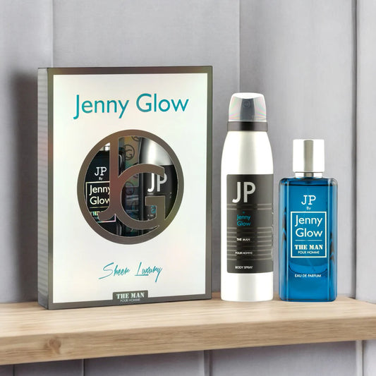 JP By Jenny Glow The Man Pour Homme 2 Piece Set 50ml EDP, 100ML Body Spray