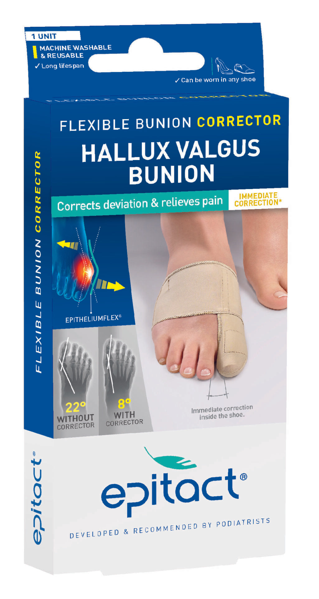 Epitact FLexible Bunion Corrector Hallux Valgus Small 1 Pack