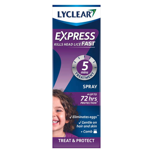 LYCLEAR EXPRESS SPRAY AND COMB 100ML