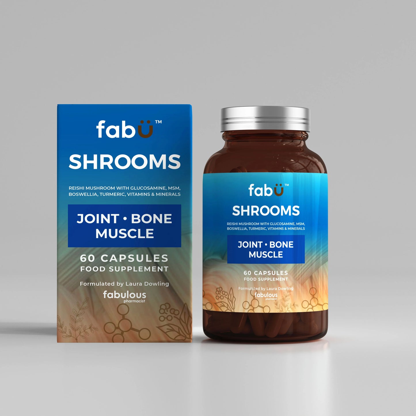 Fabu Shrooms Joint Bone Muscle Capsules 60s