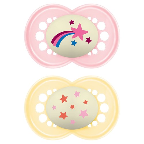 Mam Original Night 16+ Soother Girls 2 Pack