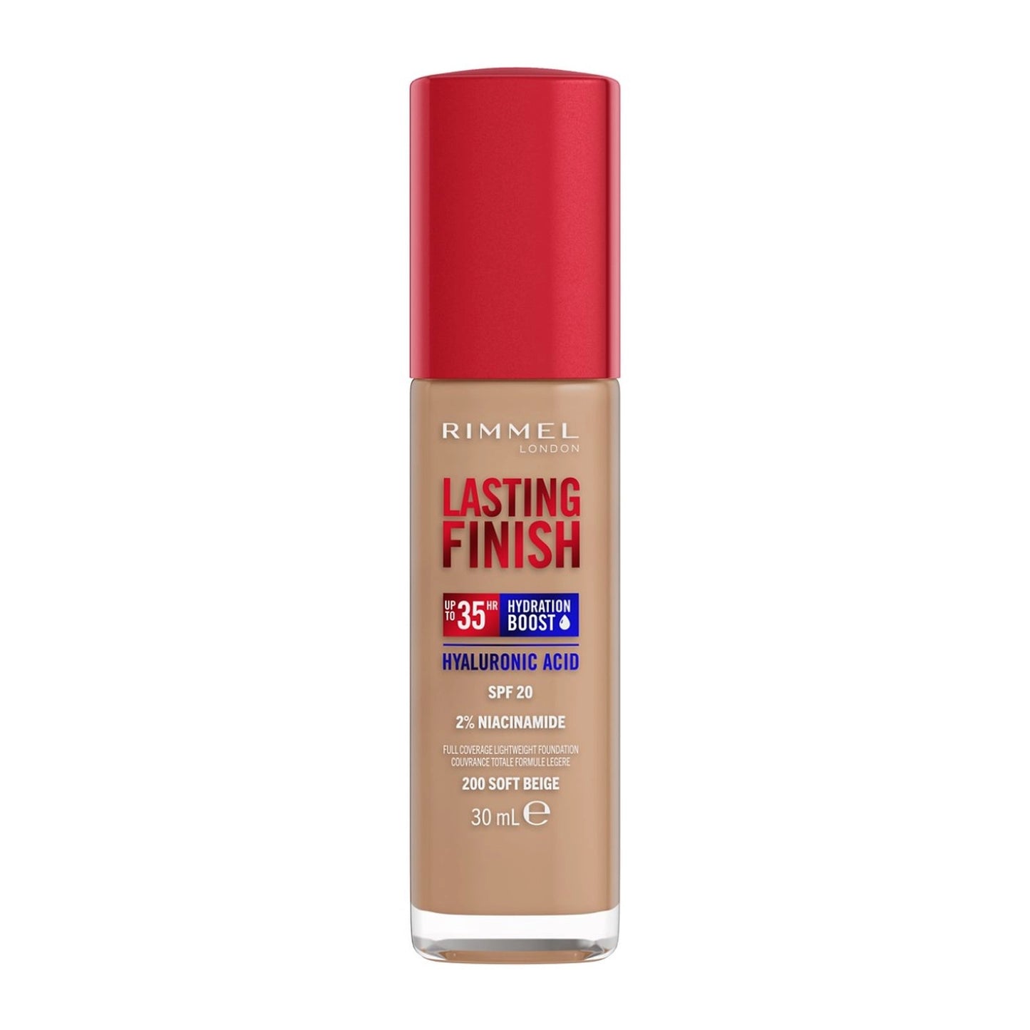 Rimmel Lasting Finish Hyaluronic Acid 200 Soft Beige 30ml