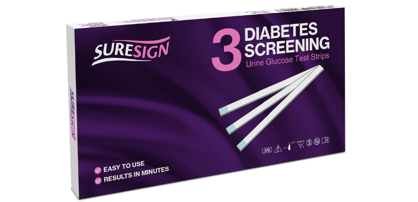 Suresign Diabetes Screening Urine Glucose Test Strips 3PK