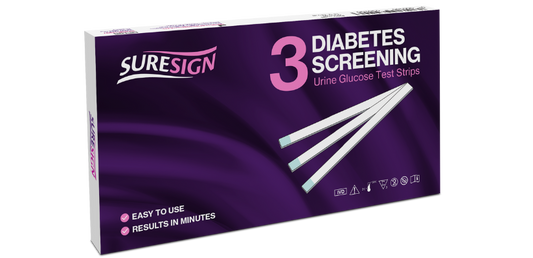 Suresign Diabetes Screening Urine Glucose Test Strips 3PK