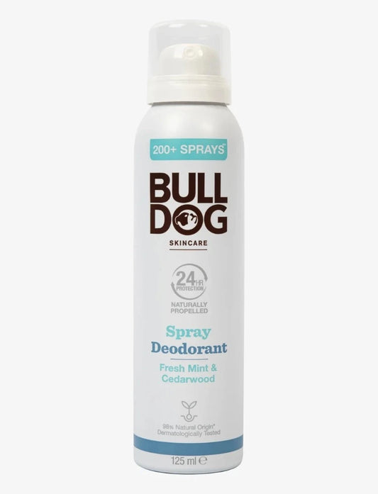 BULLDOG SPRAY DEODRANT FRESH MINT & CEDARWOOD 125ML