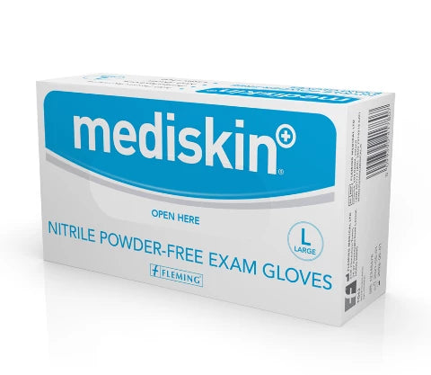 Mediskin Nitrile Powder Free Exam Gloves Large