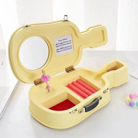 Children's Guitar Music Jewellery Box Yellow