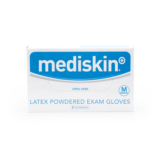 Mediskin Latex Powdered Exam Gloves Medium