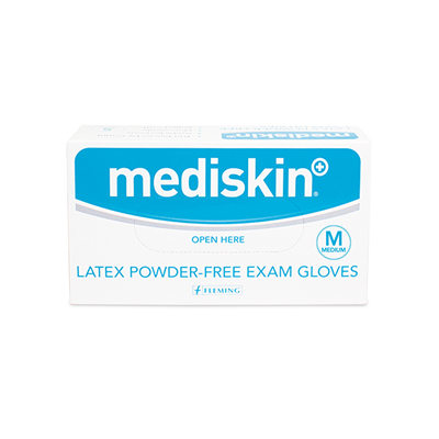 MEDISKIN LATEX POWDER FREE GLOVES MEDIUM