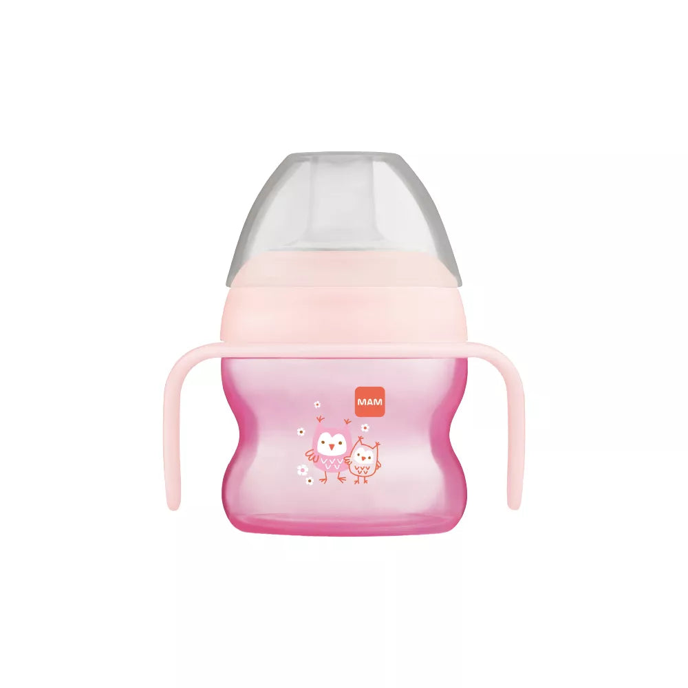 MAM Starter Cup Extra Soft Spout with handles 4m+ Free Soother 150ml