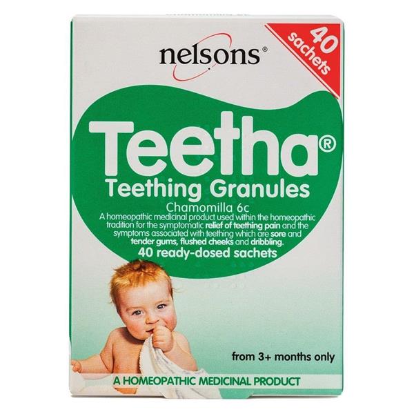 Nelsons Teetha Teething Granules 40 Sachets