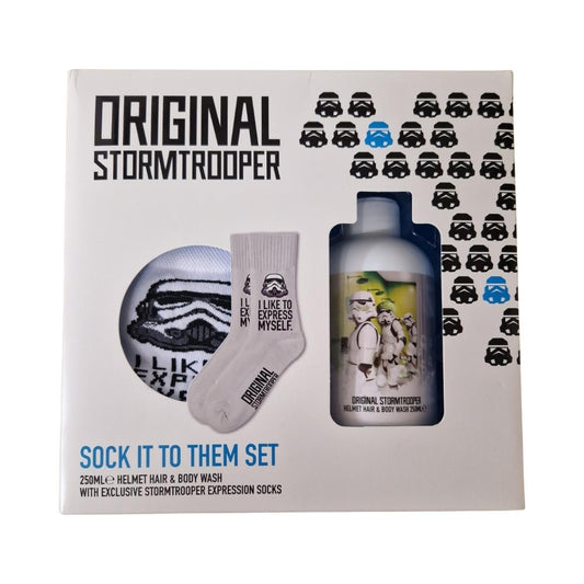 Stormtrooper Original Helmet Hair and Body Wash & Socks Set