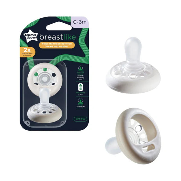 Tommee Tippee Breast-like 2x Soothers 0-6m